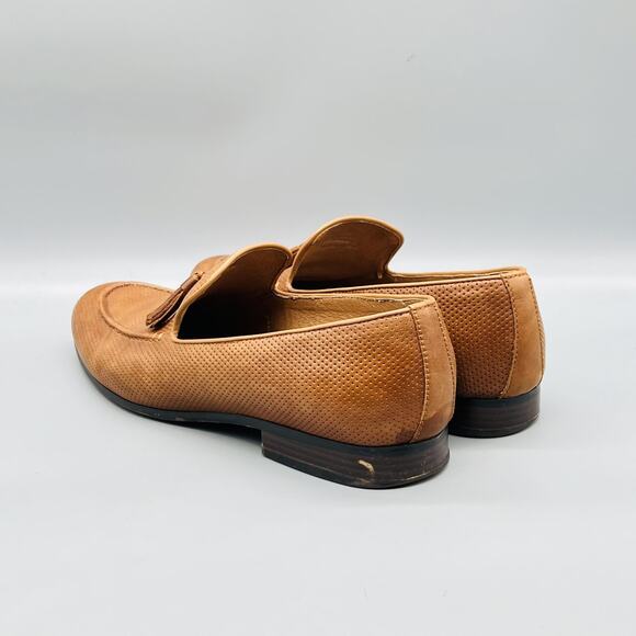 Saks Fifth Avenue Shoes Mens 10.5 Brown Leather Tassel Loafers Dress Brogue main image 9